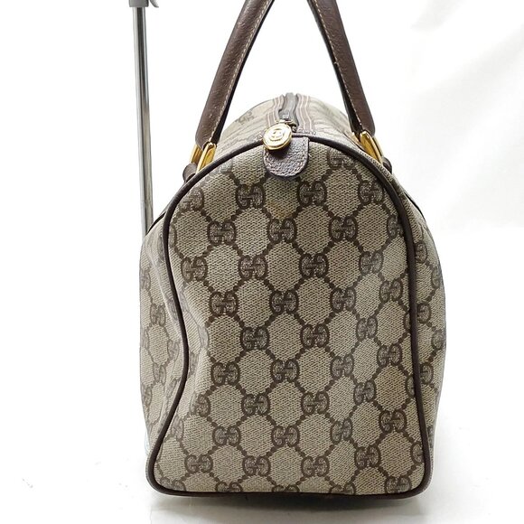 Authentic Gucci Vintage Brown PVC Hand Bag mn388-112725 - Picture 4 of 16